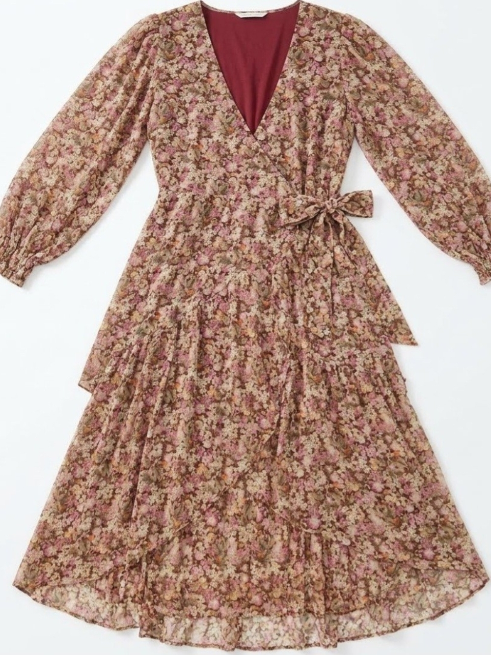 Lauren Conrad Womans Dress Wrap Floral Midi